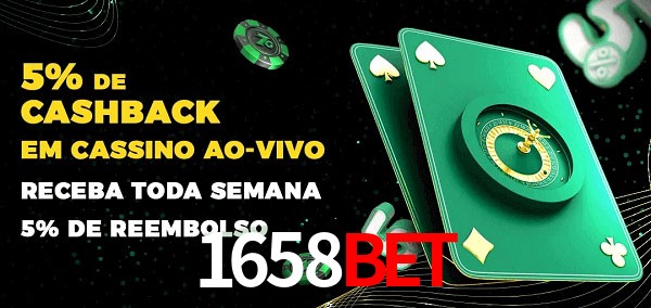 Promoções do cassino ao Vivo 1658bet